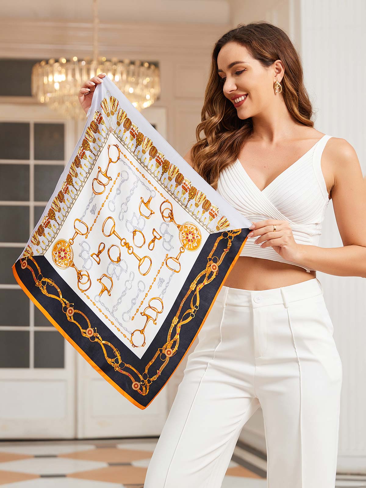 [P038] SilkSilky-DK Pure Silk Scarf 003