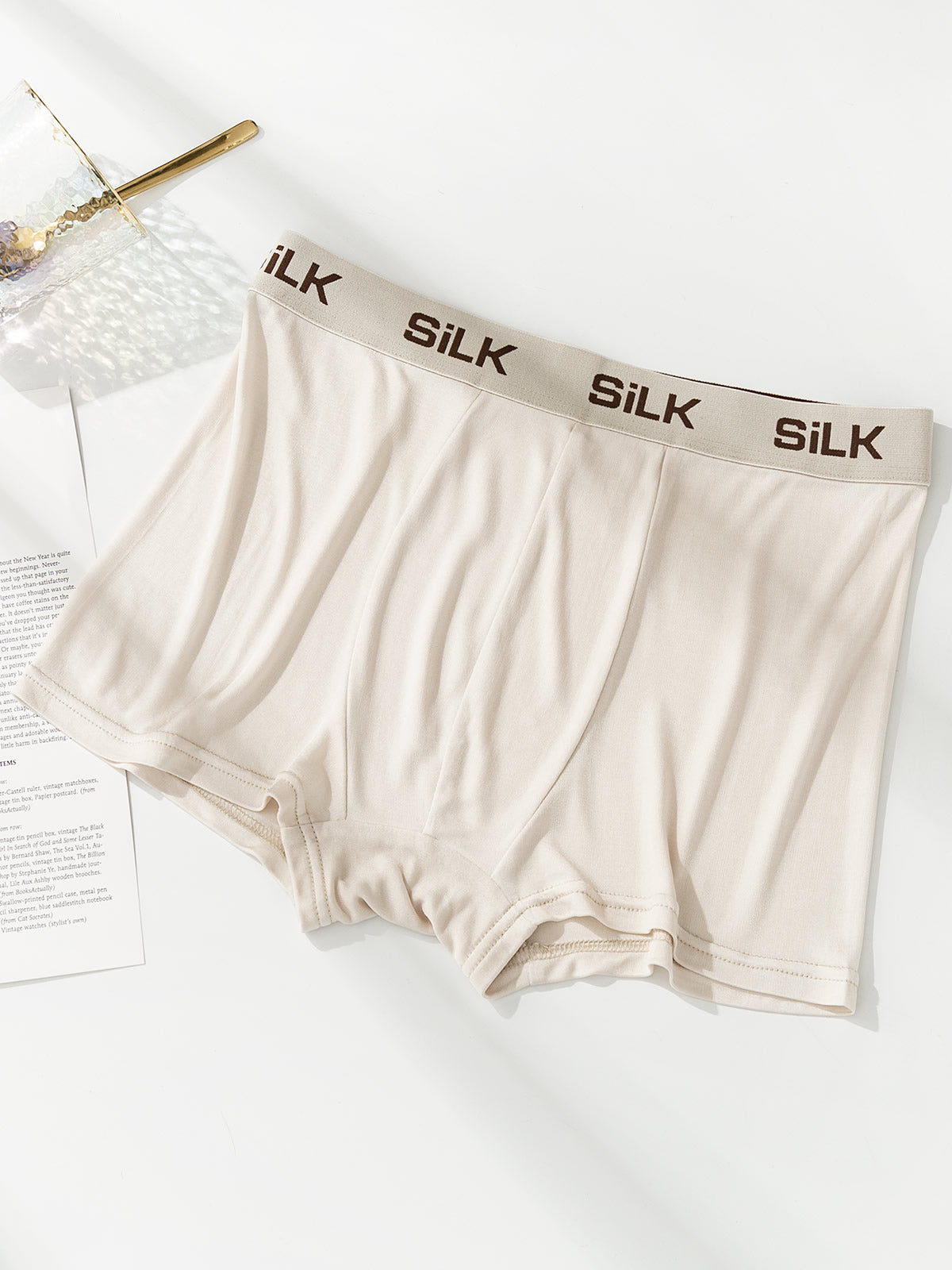 [Beige] SilkSilky-DK Mens Underwear 004