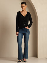 [Sort] SilkSilky-DK Long Sleeve Dame Cardigan 006