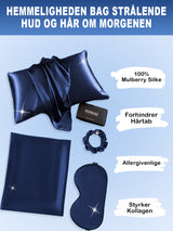 [Mørkeblå] SilkSilky-DK 19Momme Pure Silk Pillowcase Set 002