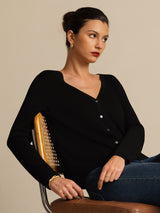 [Sort] SilkSilky-DK Long Sleeve Dame Cardigan 004