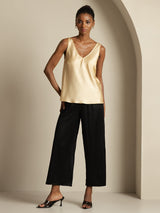 [Champagne] SilkSilky-DK Sleeveless V Neck Camisole Top 008