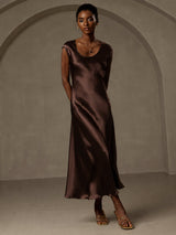 [Kaffe] SilkSilky-DK Cap Sleeve Kjole 001