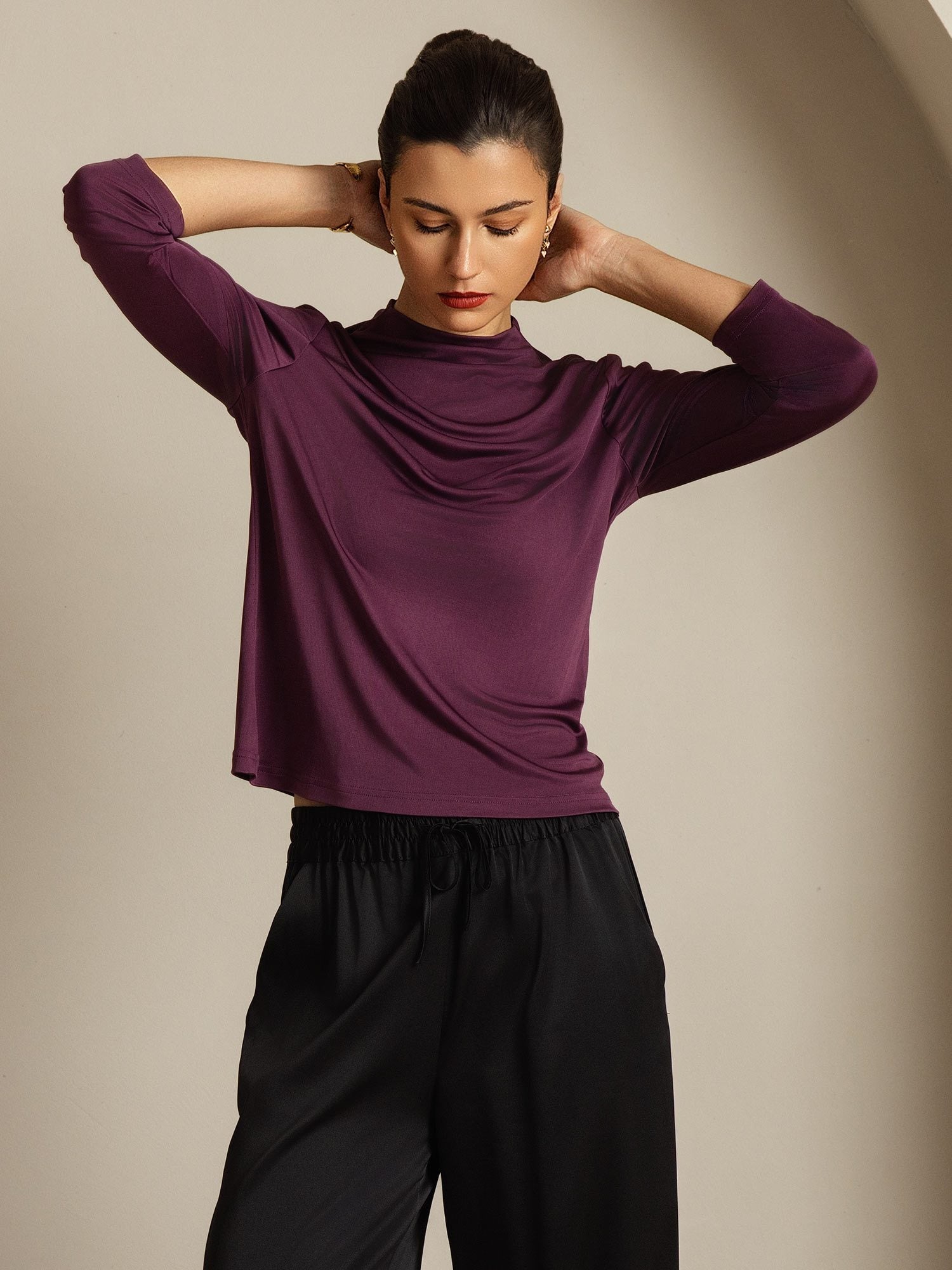 [Lilla] SilkSilky-DK Silke Womens T-Shirt 007