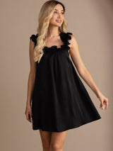 [Sort] SilkSilky-DK Sleeveless Square Neck Natkjole 001