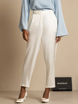 [Hvid] SilkSilky-DK 19Momme Silke Womens Pants 001