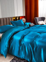[Blågrøn] SilkSilky-DK 22Momme Bedding Set 005,