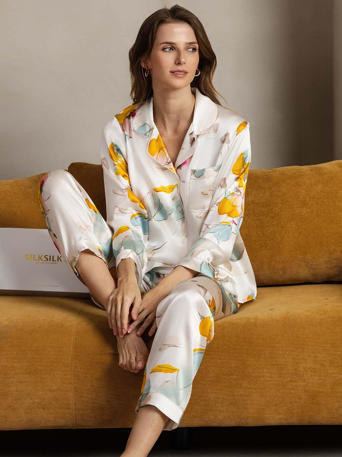 [Orkidéblæk] SilkSilky-DK Womens Pajamas 003