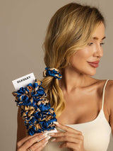 [Navy Drage] SilkSilky-DK Scrunchie 003