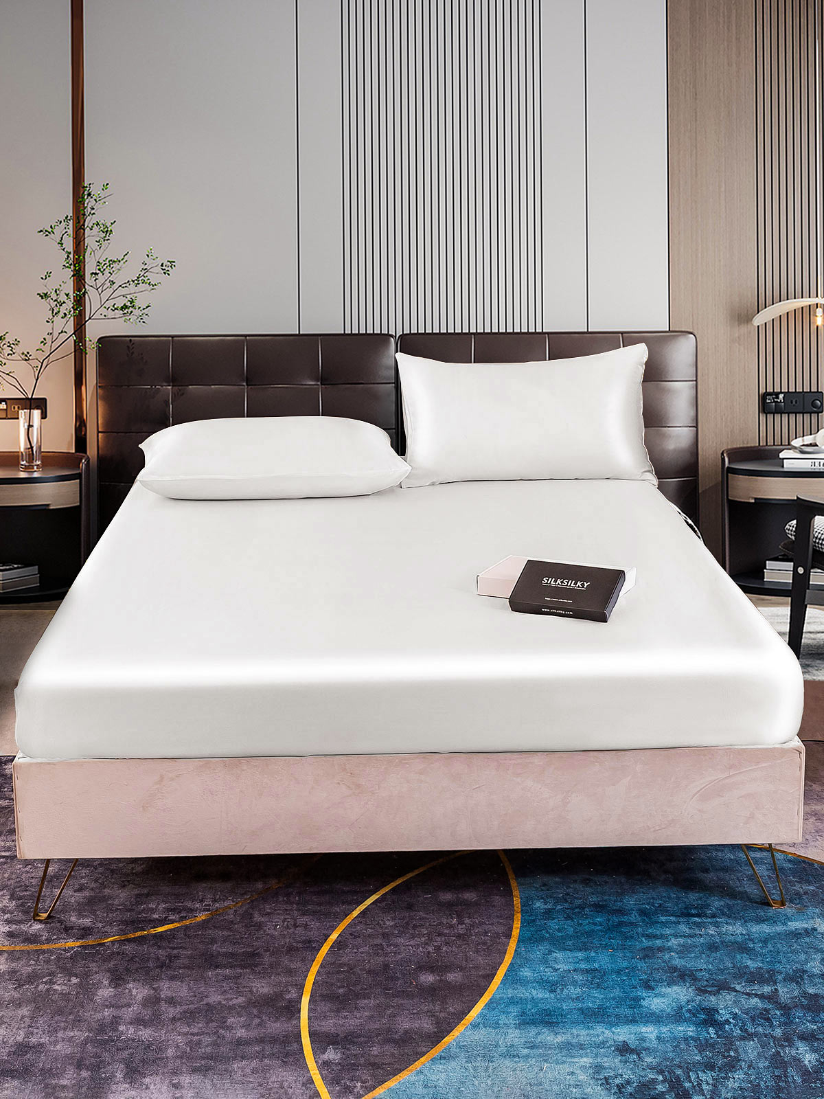 [Hvid] SilkSilky-DK 22Momme Bedding Set 001