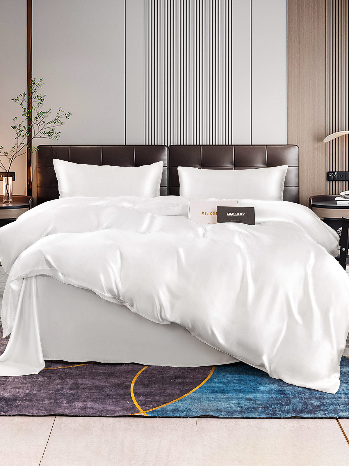 [Hvid] SilkSilky-DK 22Momme Bedding Set 001