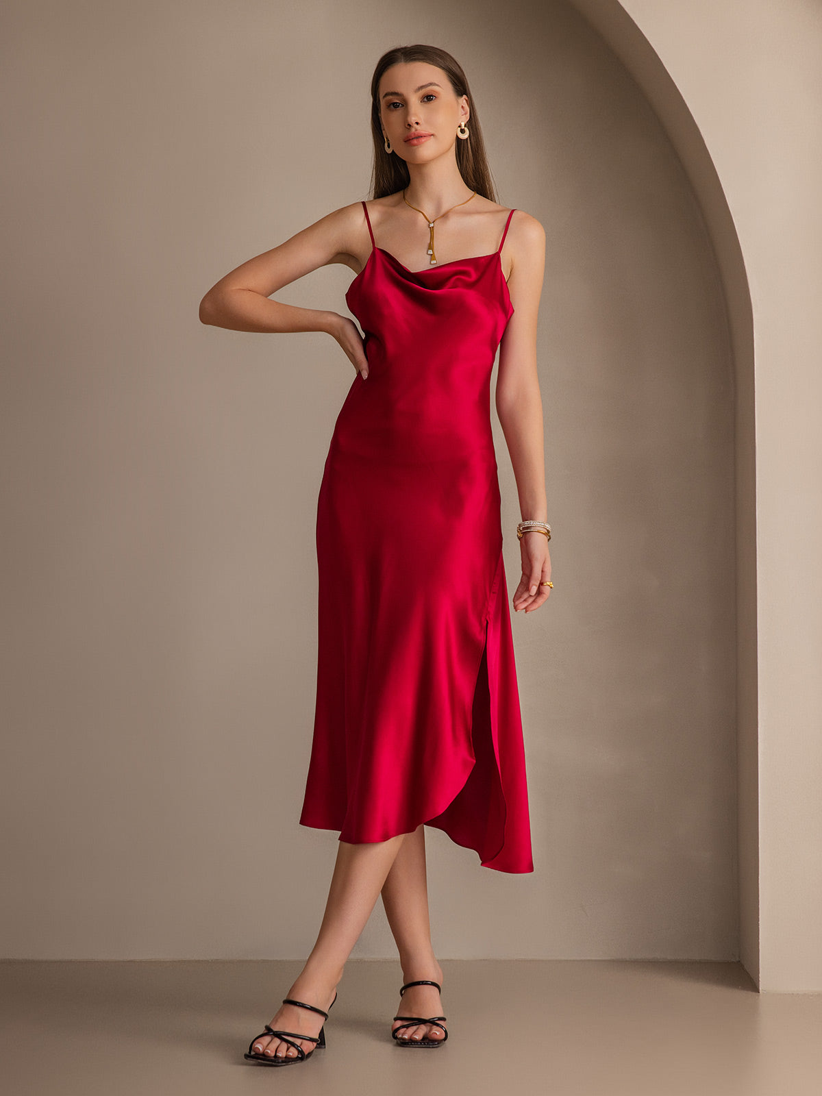 [Vin] SilkSilky-DK 19Momme Dress 007