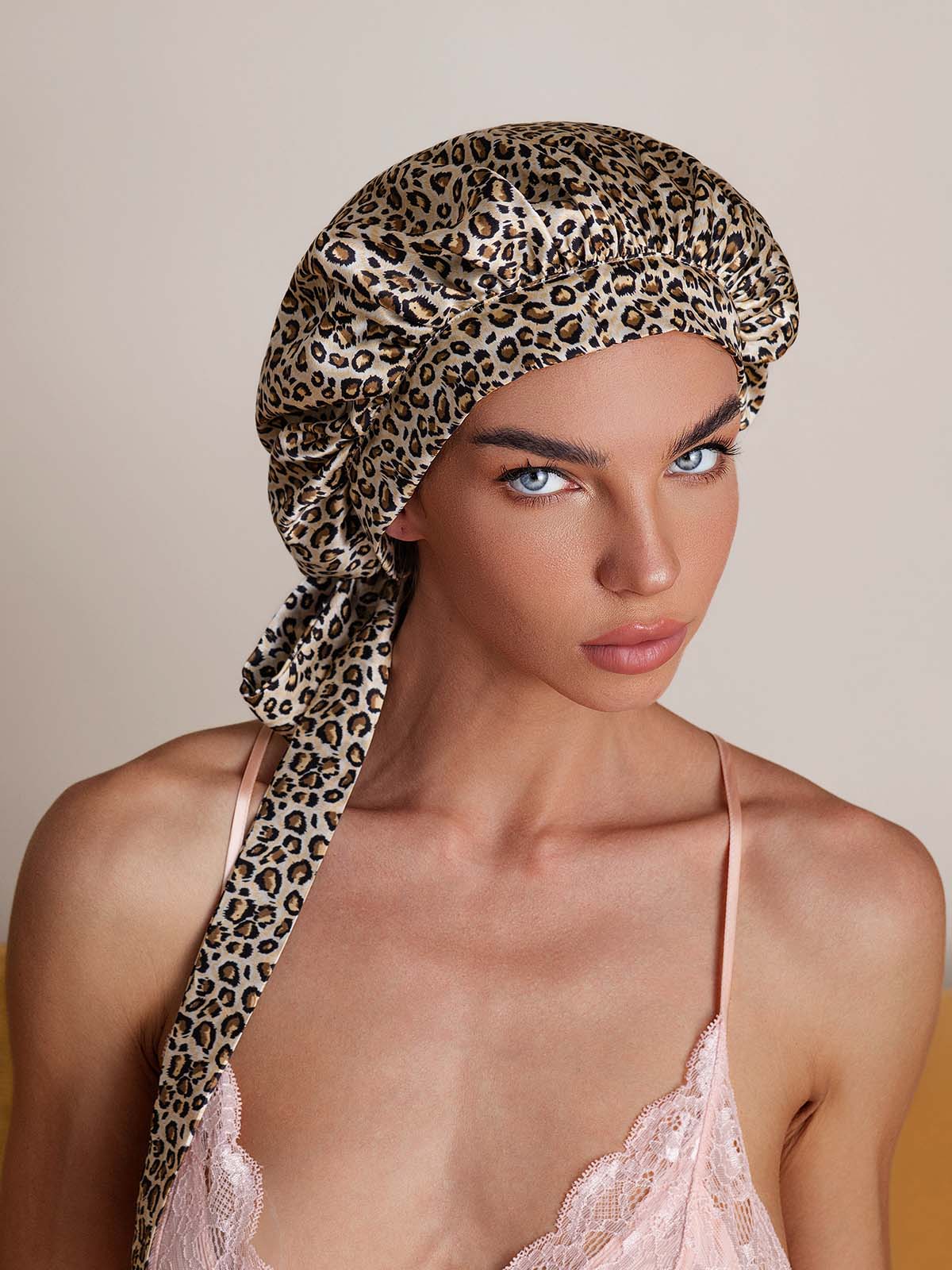 [Leopard] SilkSilky-DK Sleep Cap 005