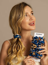 [Navy Drage] SilkSilky-DK Scrunchie 005