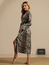 [Leopard] SilkSilky-DK Dame Morgenkåbe 003