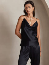 [Sort] SilkSilky-DK Spaghetti Strap Cowl Neck Camisole Top 003