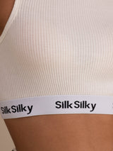 [Hvid] SilkSilky-DK Sleeveless Crew Neck Camisole Top 006