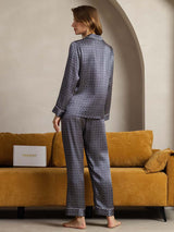 [Marine Ginkgo] SilkSilky-DK Womens Pajamas 002,