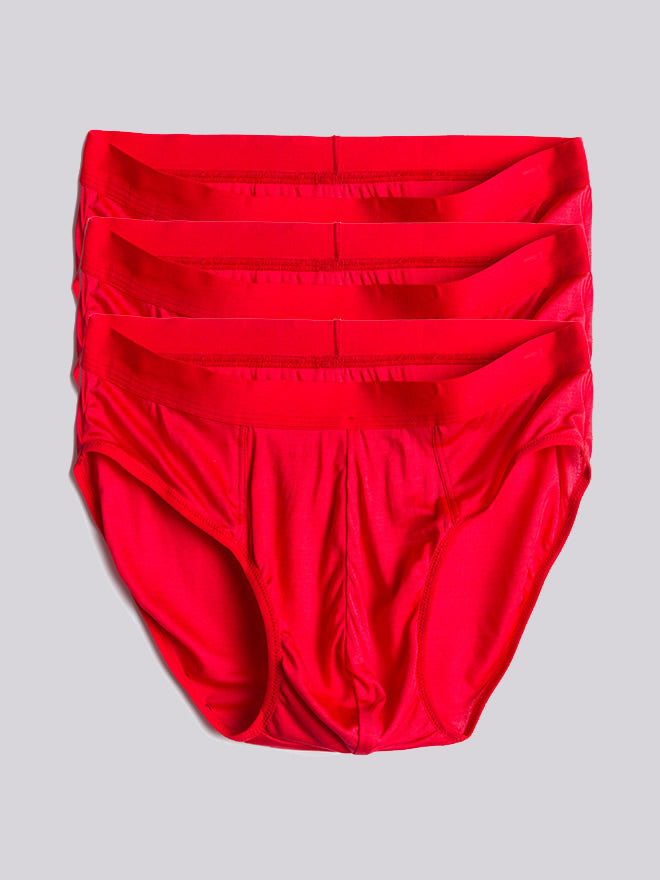 [Rød] SilkSilky-DK Mens Underwear 005