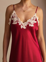 [Vin] SilkSilky-DK Sleeveless V Neck Kjole 004