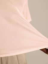 [Lys Pink] SilkSilky-DK Kort ærme Rund Hals T-shirt til kvinder 005