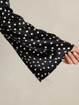 [Prikket] SilkSilky-DK 19Momme Silke Bell Sleeve Blouse 006
