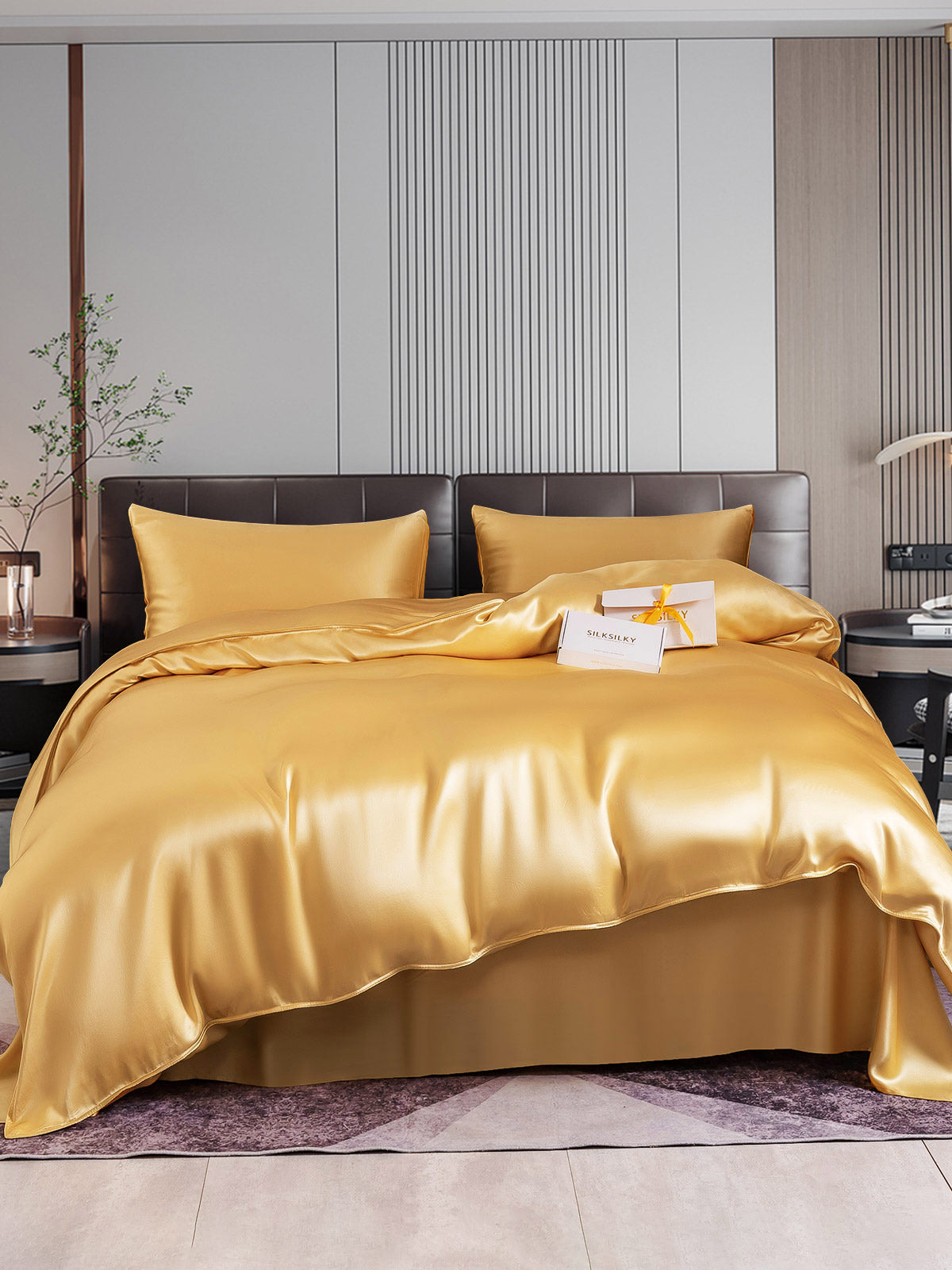 [Champagne] SilkSilky-DK 22Momme Bedding Set 001