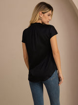 [Sort] SilkSilky-DK Short Sleeve Blouse 002