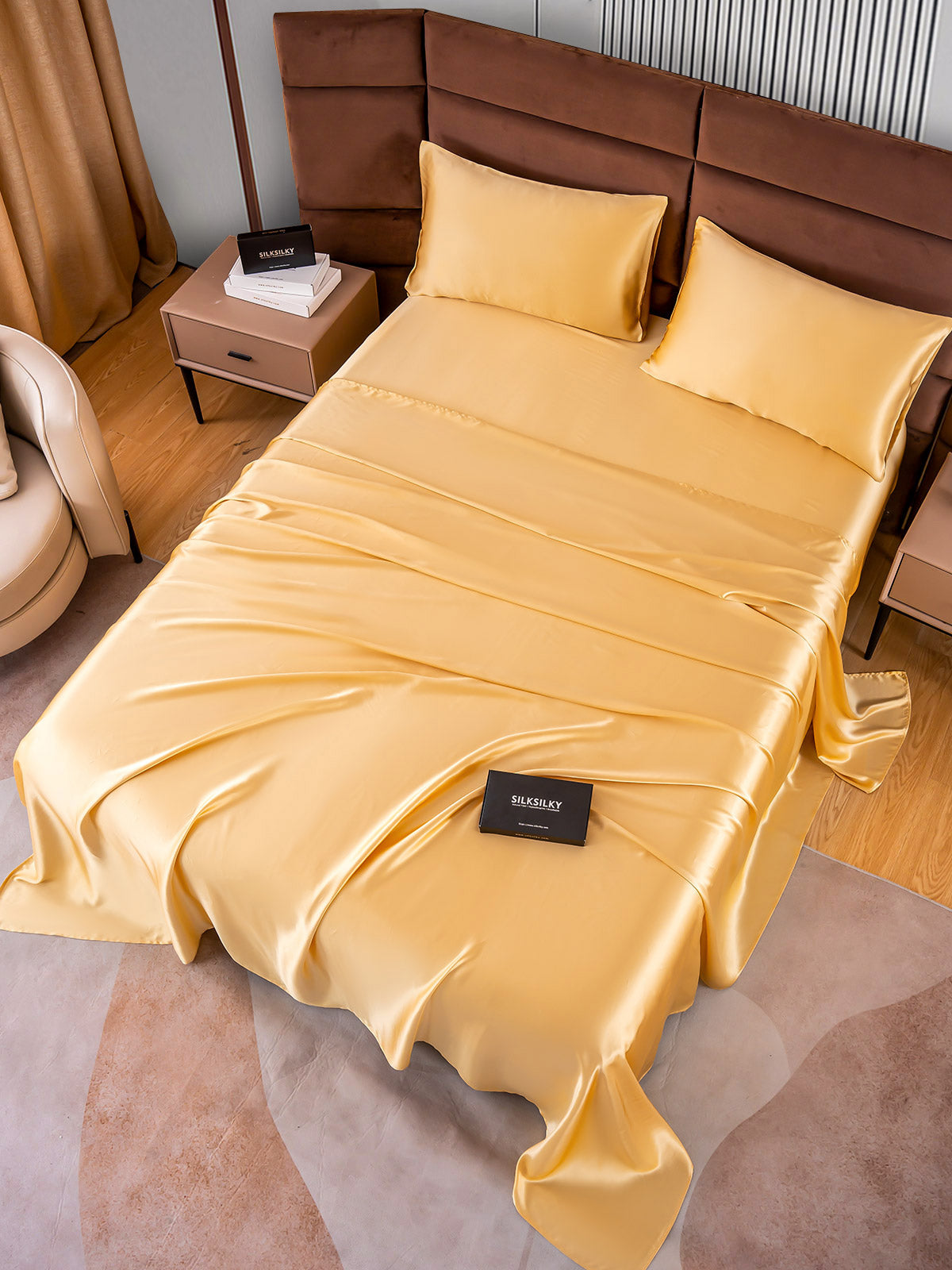 [Champagne] SilkSilky-DK 22Momme Bedding Set 004