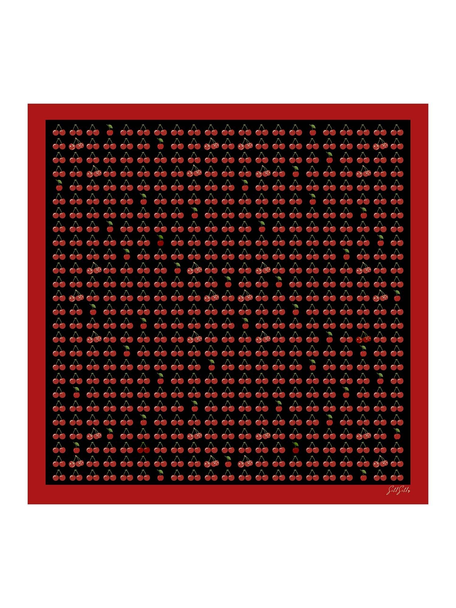 [Sort Kirsebær] SilkSilky-DK Scarf 001
