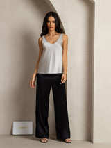 [Sølv] SilkSilky-DK Sleeveless V Neck Camisole Top 004