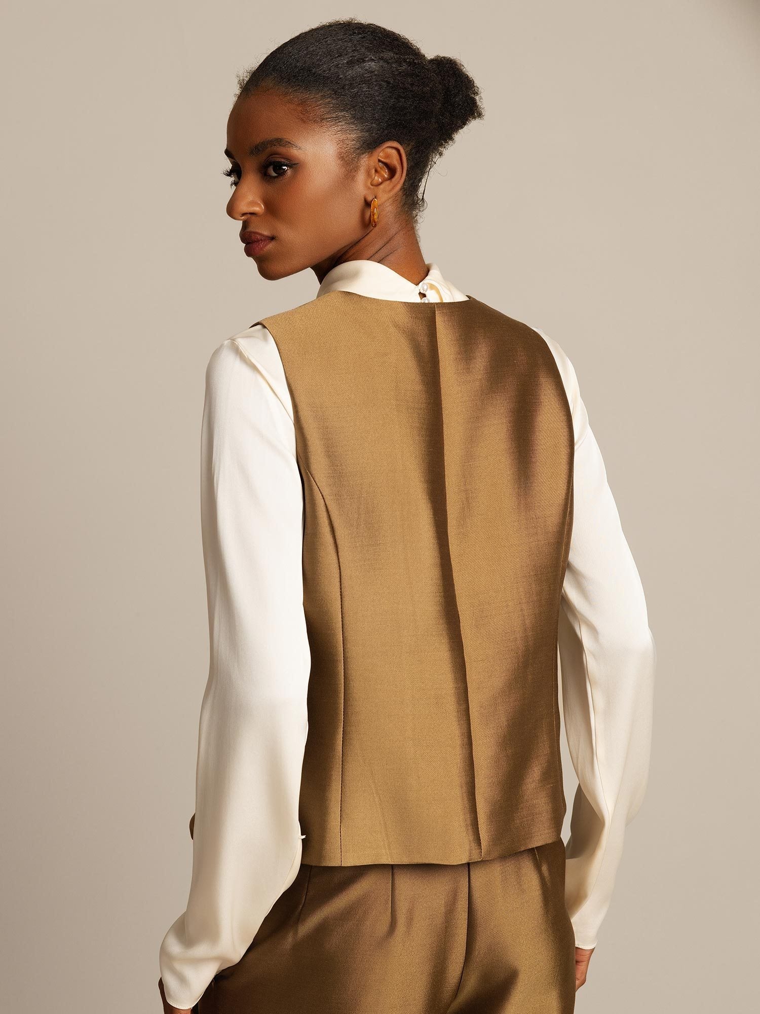 [Bronze] SilkSilky-DK 32Momme Silke Womens Vest 002