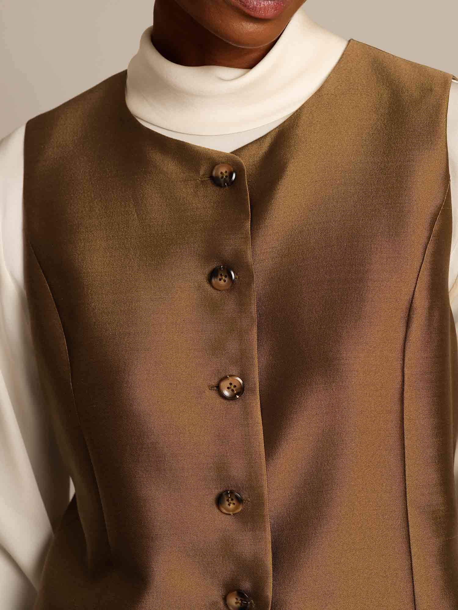 [Bronze] SilkSilky-DK 32Momme Silke Womens Vest 004