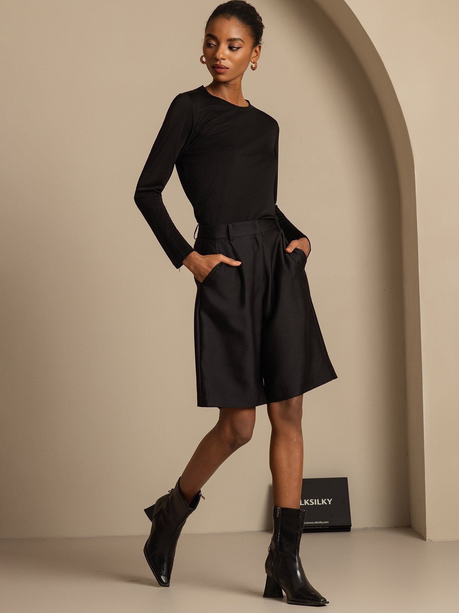 [Sort] SilkSilky-DK 32Momme Silke Womens Shorts 006,