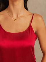 [Vin] SilkSilky-DK 19Momme Silke Spaghetti Rem Camisole Set 004