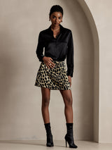 [Sort] SilkSilky-DK Long Sleeve Lapel Collar Dameskjorte 006