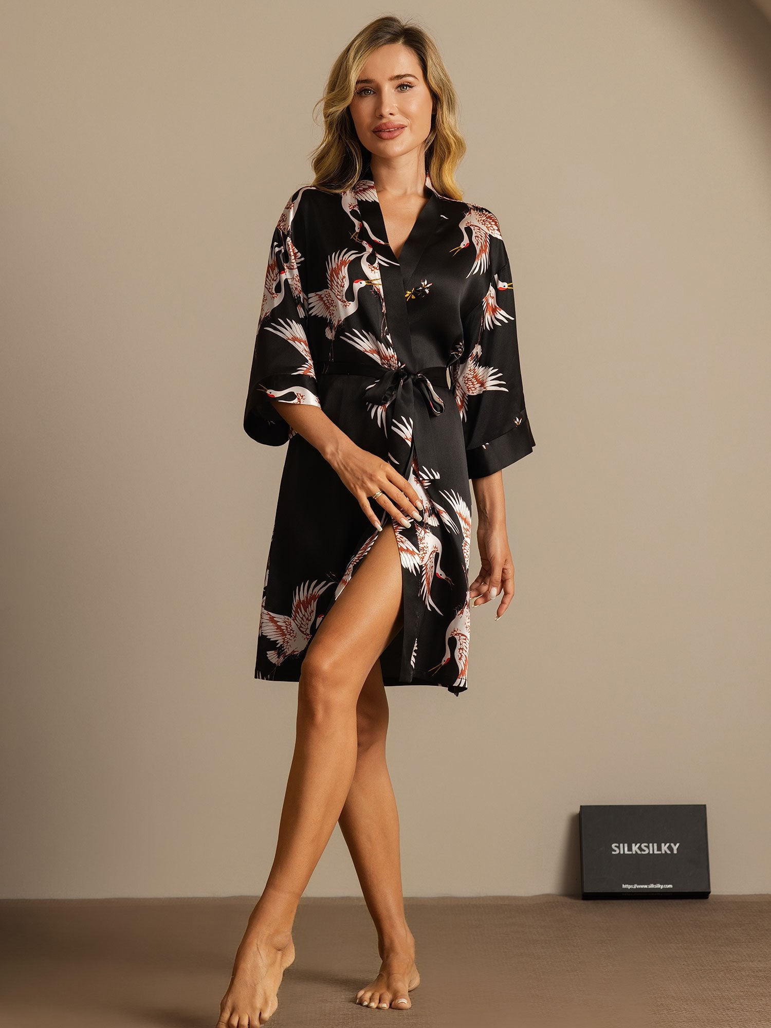 [Sort] SilkSilky-DK 19Momme Silke Womens Robe 003