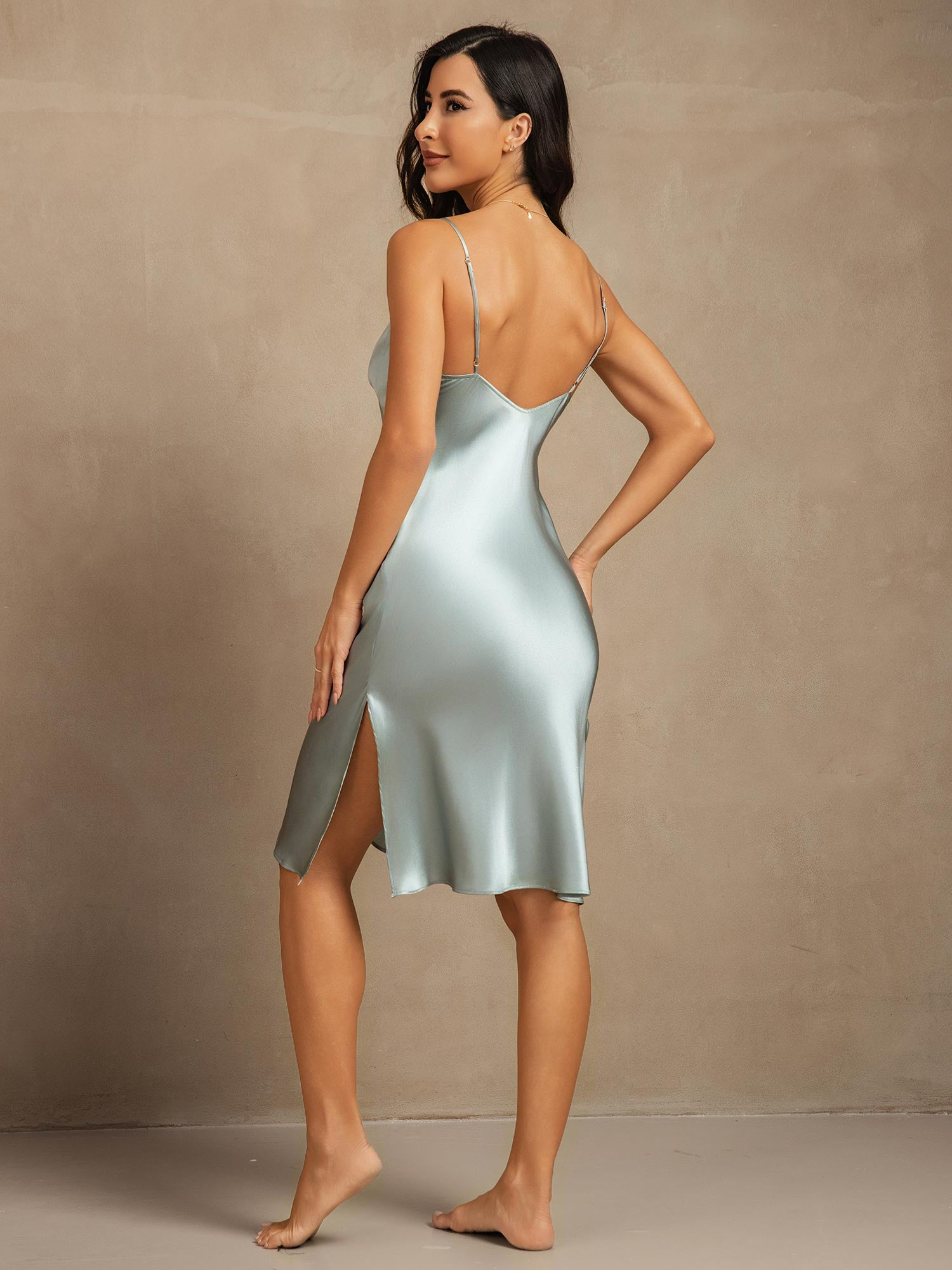 [Lyseblå] SilkSilky-DK Dress 002
