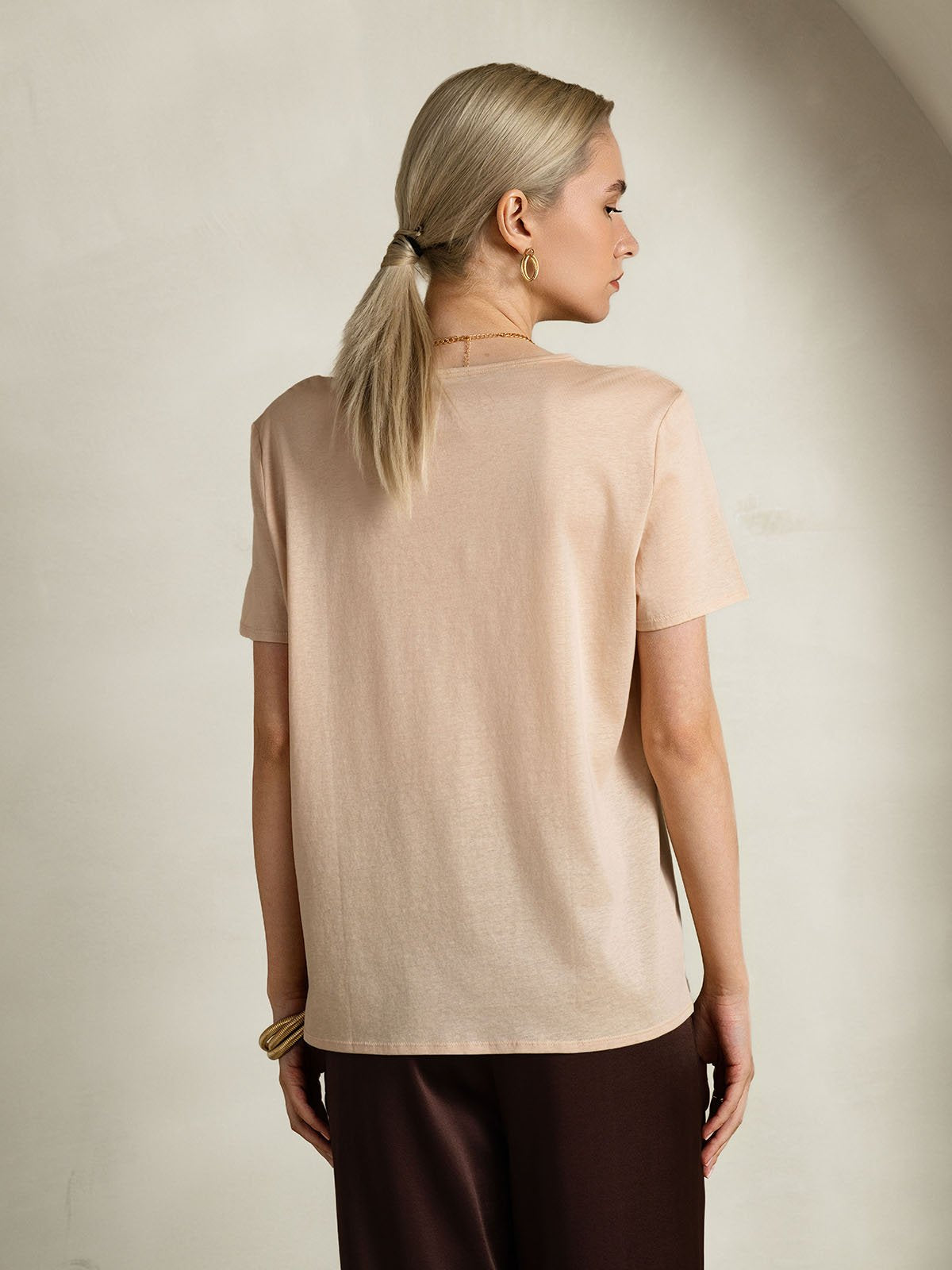 SilkSilky-DK Silke Womens T-Shirt Beige 002