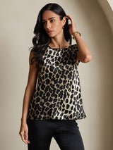 [Leopard] SilkSilky-DK 19Momme Silke Womens T-Shirt 004