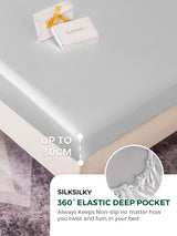 [Sølv] SilkSilky-DK 19Momme Sengesæt 004