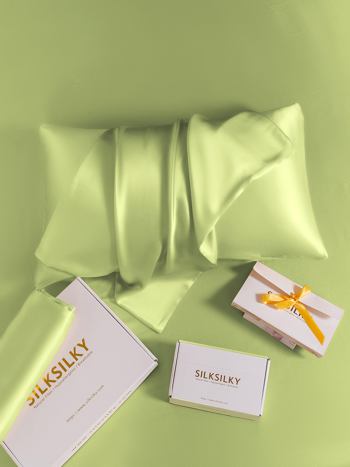 [Mintgrøn] SilkSilky-DK 19Momme Pillowcase 007