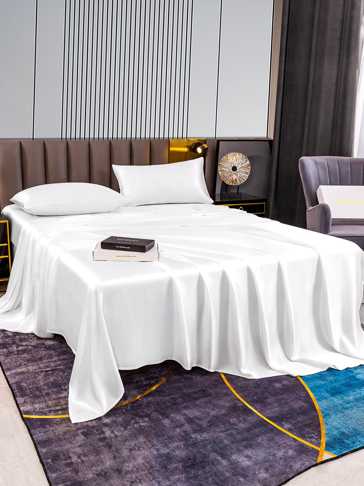 [Hvid] SilkSilky-DK 22Momme Bedding Set 003