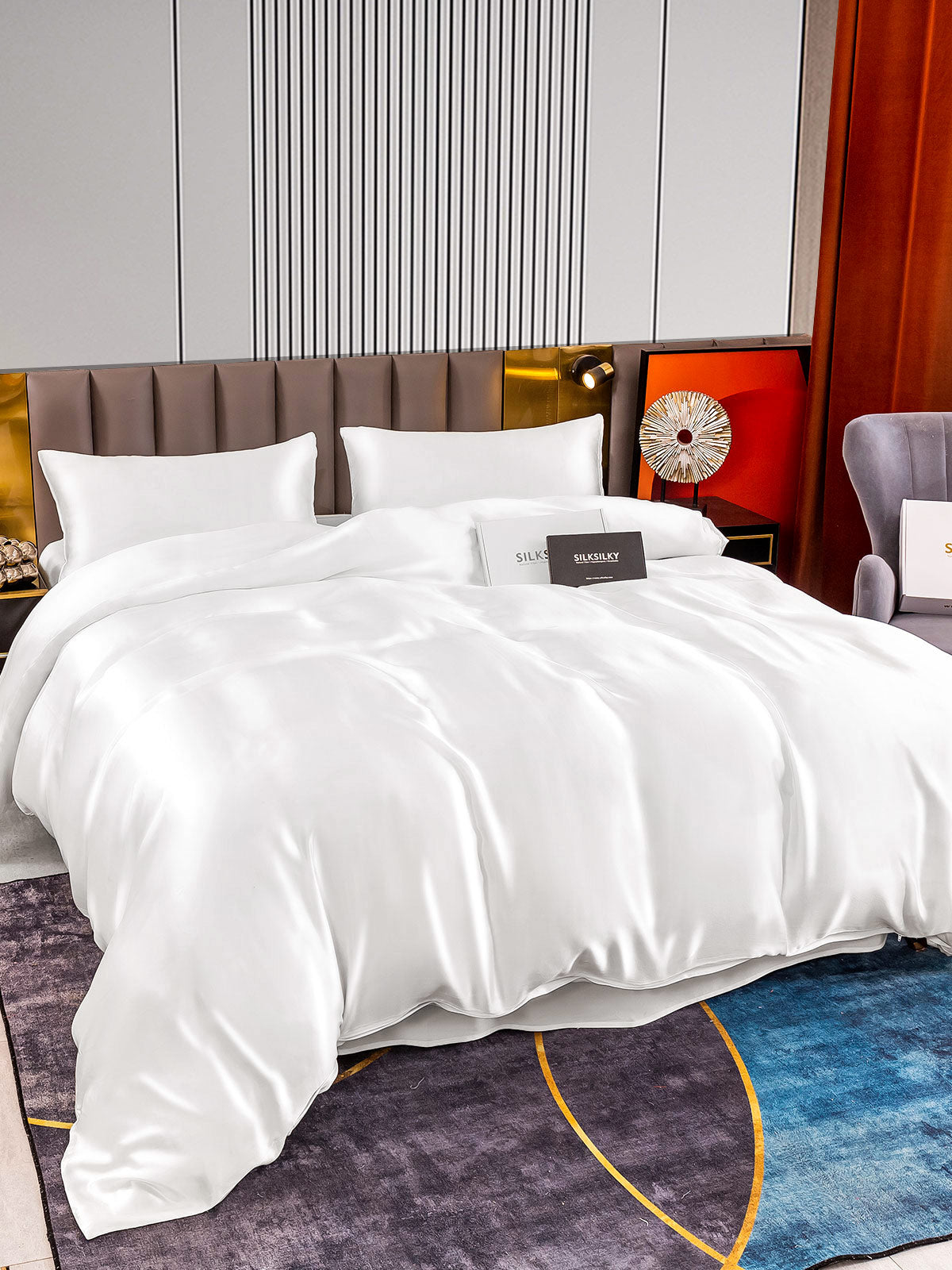 [Hvid] SilkSilky-DK 22Momme Bedding Set 003