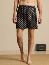 [Sort Kæde] SilkSilky-DK Men's Sleep Shorts 003