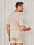 SilkSilky-DK Mens T-Shirt Beige 002