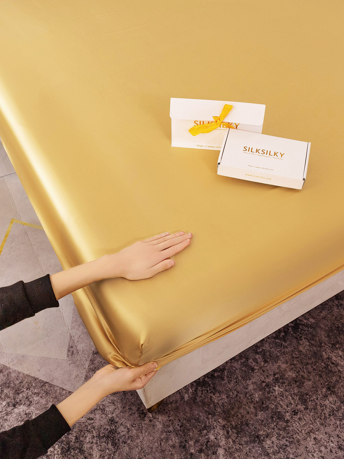 [Champagne] SilkSilky-DK 25Momme Sheet 005