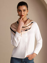 [Beige Firkant] SilkSilky-DK Halstørklæde 003