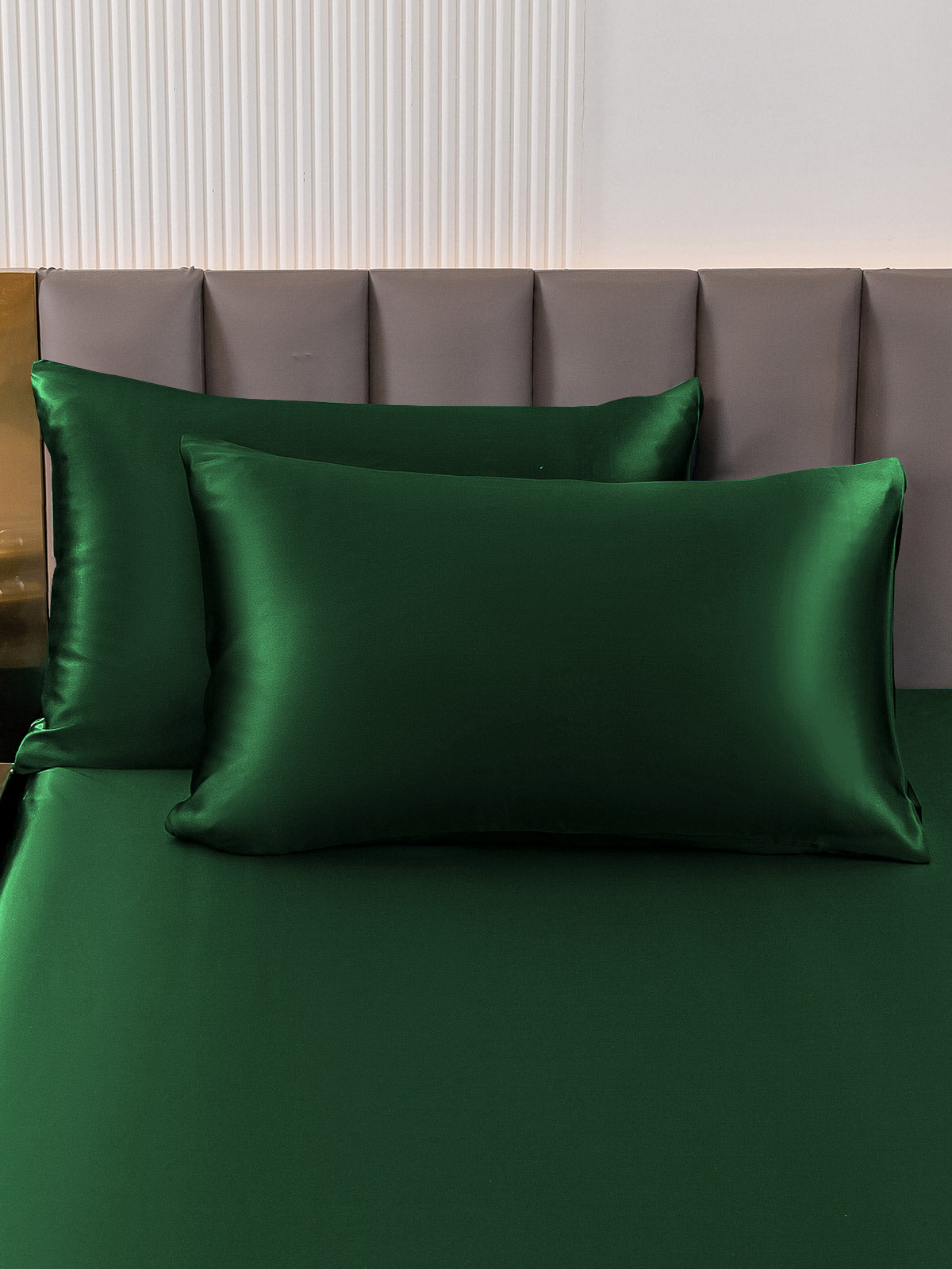 [Mørkegrøn] SilkSilky-DK 19Momme Pillowcase 003