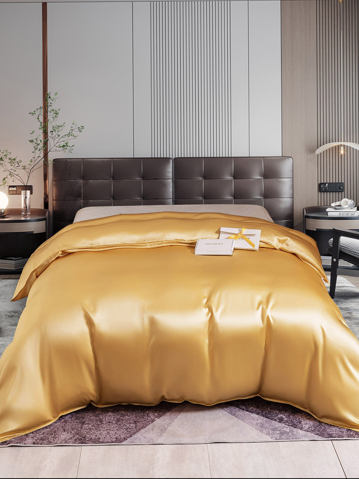 [Champagne] SilkSilky-DK 22Momme Duvet Cover 001